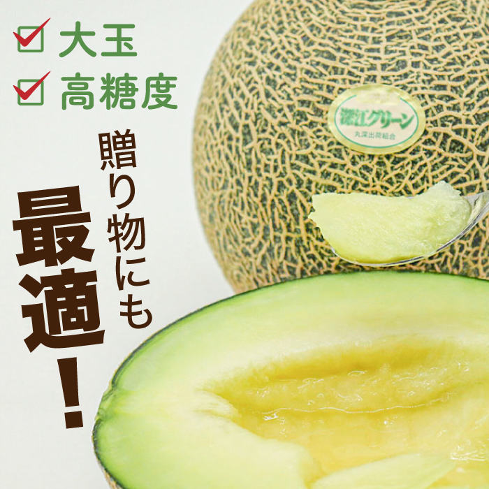 深江グリーンメロン2玉（4kg以上）  / メロン めろん 舐瓜 フルーツ / 南島原市 / 贅沢宝庫 [SDZ037]_イメージ2