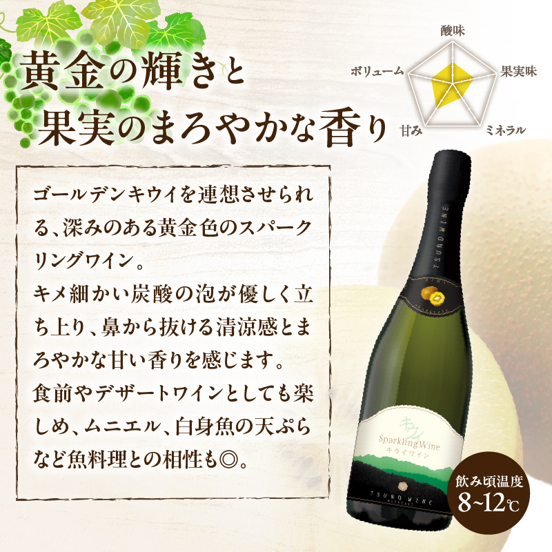 【数量限定】スパークリングワイン キウイ(計1本)_T014-023【酒 飲料 アルコール 国産 人気 ギフト 飲料 食品 お酒 お土産 限定品 贈り物 送料無料 プレゼント】