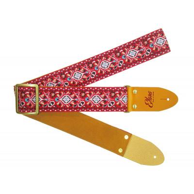 ふるさと納税 郡上市 【ギターストラップ】Elara Straps Peacock Queue Crimson