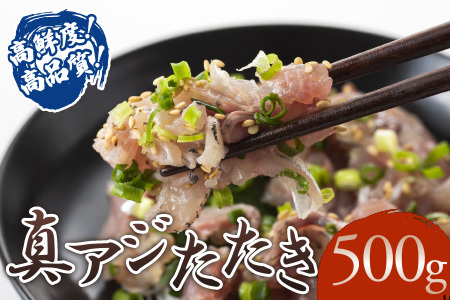 高鮮度・高品質!真アジたたき(500g×1p)( 鯵 マアジ 魚 魚介 シーフード 海鮮 松浦市 )【A9-043】