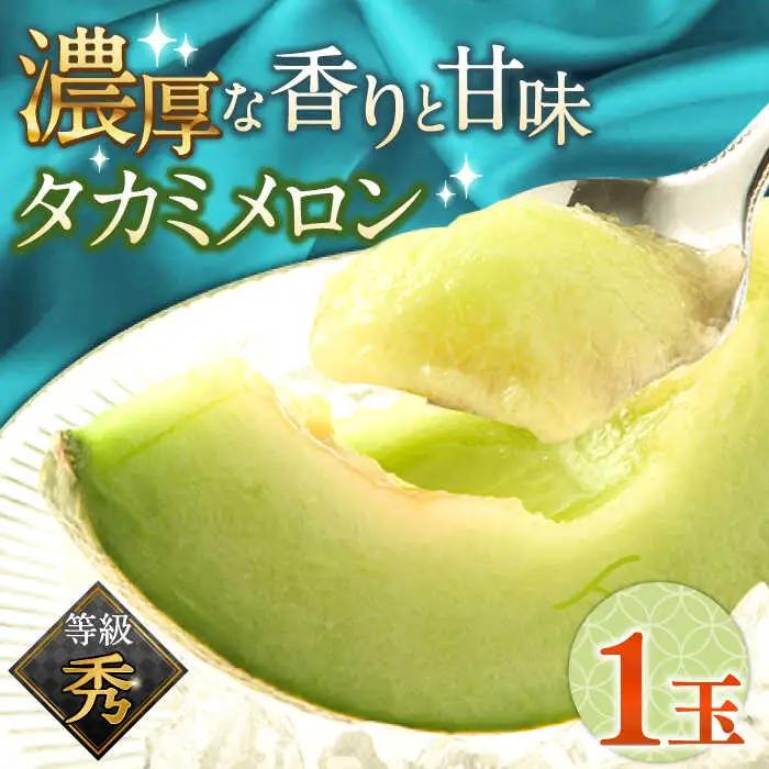 【2027年5月-発送】【さわやかな味！ 】タカミメロン 1玉 （約1kg）  / メロン 南島原市 / 南島原果物屋 [SCV005]