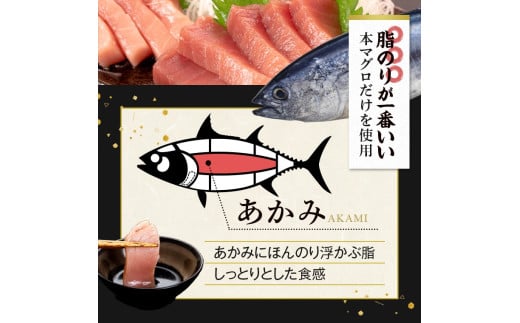 鹿児島県産本マグロ トロ＆赤身 3種セット 合計1.2kg