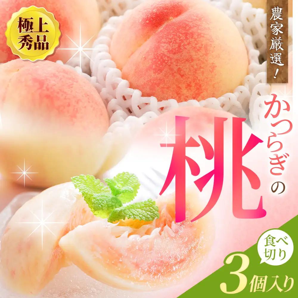 【先行予約】【厳選】あふれる果汁で口いっぱい！ 食べきりサイズ 和歌山県産 桃 3玉 【2027年6月20日頃～順次発送予定】（お届け日指定不可）/ 和歌山 桃 モモ フルーツ もも 白桃 果物 くだもの【kgr002】
