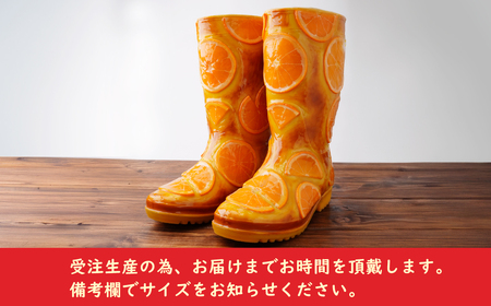 ＜受注生産＞ オレンジケーキのブーツ | ブーツ 食品サンプル 畑中 埼玉県 所沢市