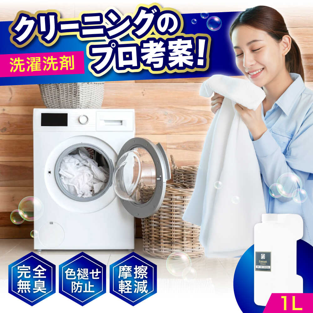 【ふるさと納税】消臭・色褪せ防止洗剤 1L おすすめ 人気 液体洗剤 洗濯 衣類用 部屋干し 抗菌 防臭 黒ずみ防止 おしゃれ着洗い デリケート 送料無料 まとめ買い ストック 詰め替え用 日用品 ギフト プレゼント 広島県福山市/株式会社エスファクトリー[BAGI003]