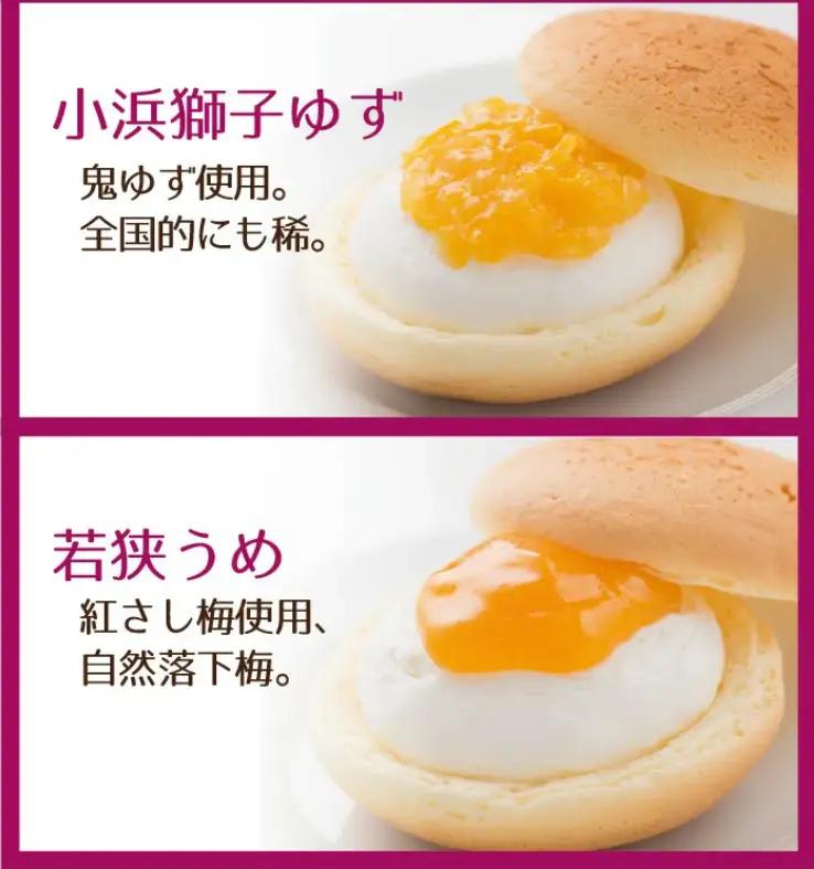 ふわとろブッセ10個入り（5種×各2個）【甘さ控えめ 洋菓子 スイーツ 福井県産 フルーツ チーズ風味 高井屋】 [A-019001]
