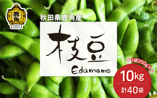 《 先行予約 》秋田県鹿角産 特別栽培 枝豆 約 10kg（250g×40袋）●2026年8月中旬発送開始【用野目ファーム】福だるま 湯あがり娘 あきた香り五葉 あきたほのか 特別栽培 お中元 グルメ ギフト 故郷 秋田 あきた 鹿角市 鹿角 えだまめ エダマメ 豆 送料無料