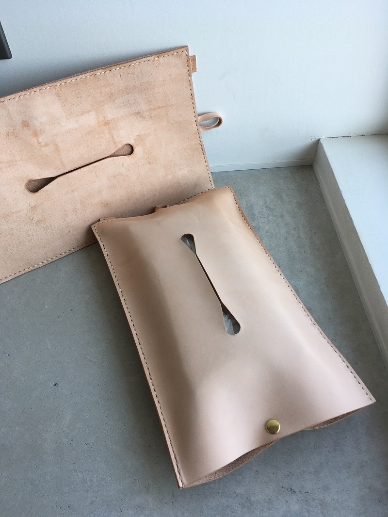 本革 レザーティッシュカバー ヌメ革 (素地)