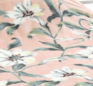 ROMANCE セオラ柄 マイヤー毛布 ピンク シングル 66308810｜花柄 ユリ柄 あったか アクリル 毛布 洗濯可 [4374]