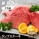 【ふるさと納税】飛騨牛ランプステーキ　150g×4枚　計600g 【日時指定不可　希少部位の為準備でき次第発送致します。】国産牛 国産 牛肉 肉 厳選 熟成 贈答用 肉の沖村 50000円 5万円[Q884]