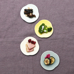 テシオ　三つ雲 豆皿　4枚組　