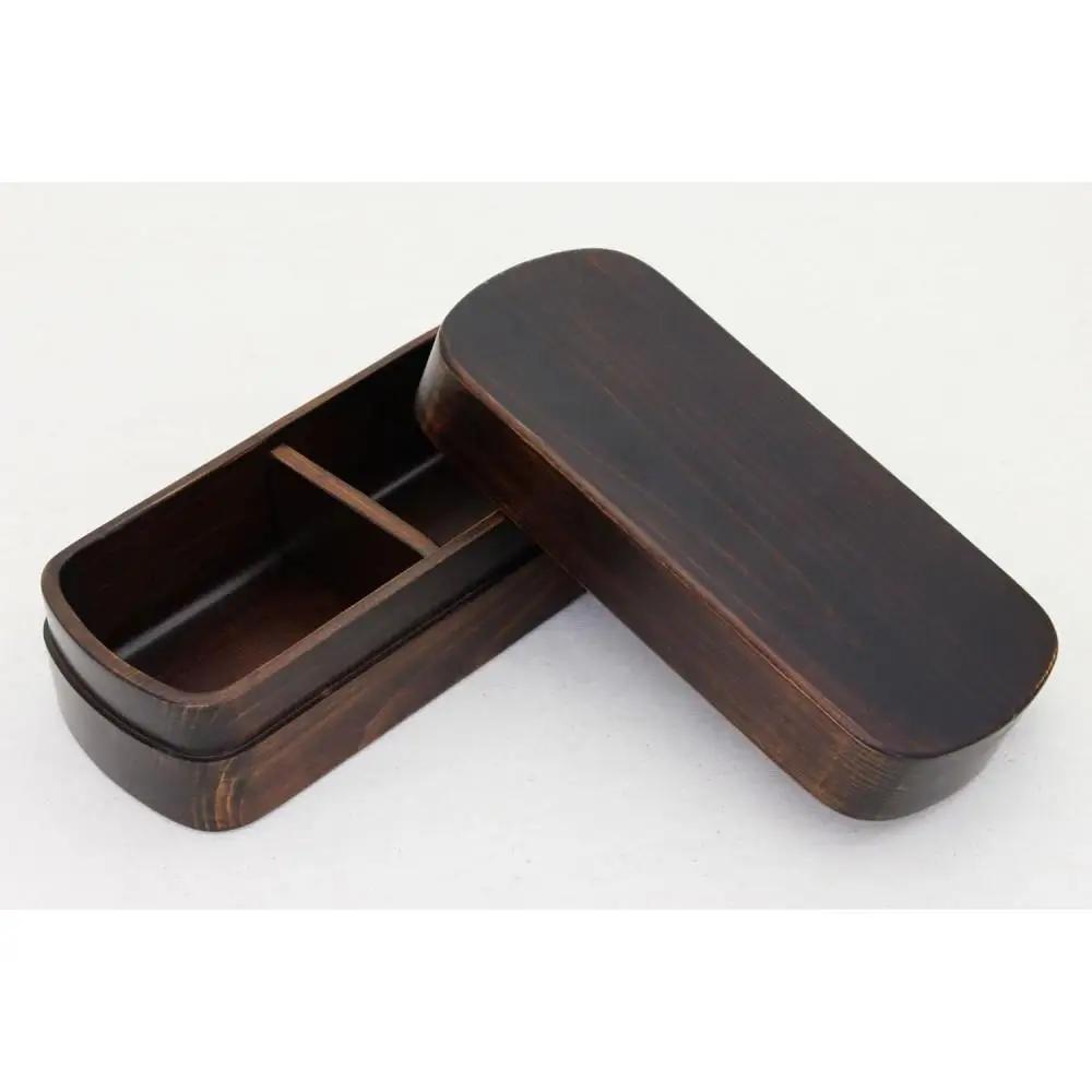 ◇紀州桧弁当箱 タイプS-4 DBR ナノコート 弁当包みセット【コトリ】【TN134】