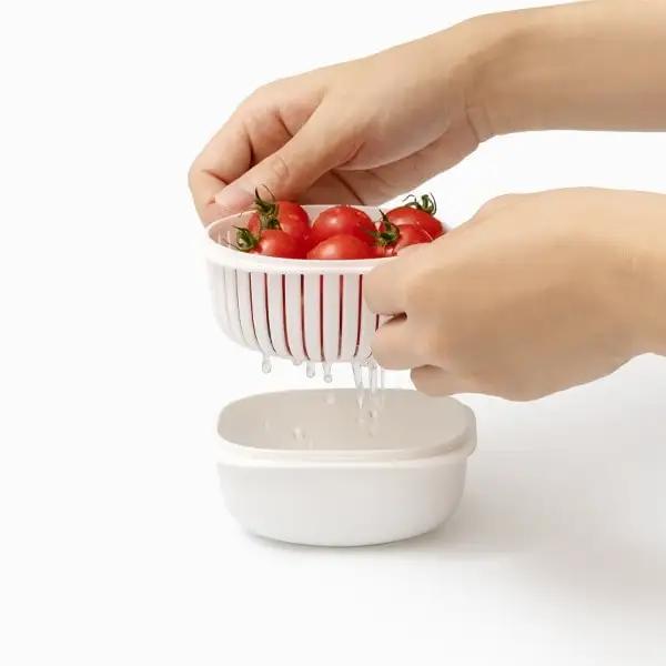 蒸気であたためる冷凍ごはん容器　6個組【4色から好きなカラーを選べる】 ホワイト 【like092-1】