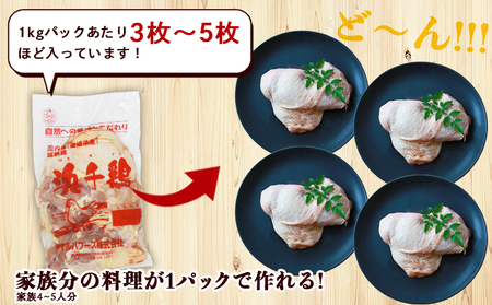 ＜愛媛県産 銘柄鶏 浜千鶏（はまちどり）若鶏もも肉 3kg（1kg×3）6ヶ月定期便＞ 国産 鶏肉 鳥肉 とり チキン モモ肉 はまちどり ブロック 精肉 にく 料理 アレンジ 夕飯 夕食 お弁当 昼