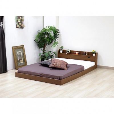 ふるさと納税 知立市 【組立付き】268セミダブルベッド(ブラウン)ポケットコイルマットレス付(1516)