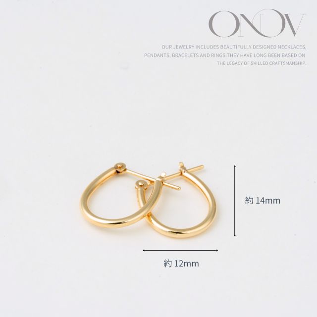 【甲府ジュエリー】K18　フープピアス　Sサイズ（15132031）