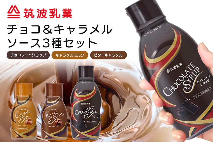 
            チョコレート・キャラメルソース 3本 セット 3種類 各1本 業務用 チョコレート キャラメル ソース 290g ビターキャラメル 300g キャラメルミルク580g まとめ買い 朝食 製菓 デザート 家庭用 茨城県 石岡市 G15-008
          