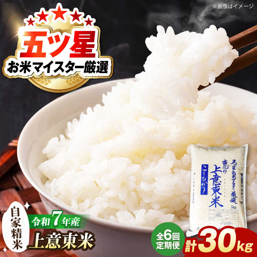 【ふるさと納税】【全6回定期便】米 五ツ星お米マイスター厳選 エコ栽培米 恵の上意東産「コシヒカリ」5kg×6回 島根県松江市/株式会社沼田米穀店[ALBU008]｜ 米 おこめ お米 白米 ごはん ご飯 コシヒカリ エコ栽培 定期便 ブランド米 人気 おすすめ 島根 松江 定期便
