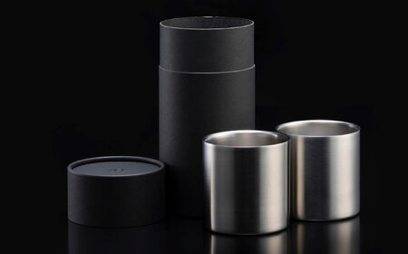 ステンレスタンブラー78mm ノーマル 2個セット ブラスト仕上げ / 酒 食器 グラス 高級 タンブラー コップ / 栗東市 / 有限会社ヴァンテック [BIAR009]