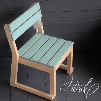 ふるさと納税 山梨市 【&amp;CRAFTS】キッズスタッキングチェア -Blue-