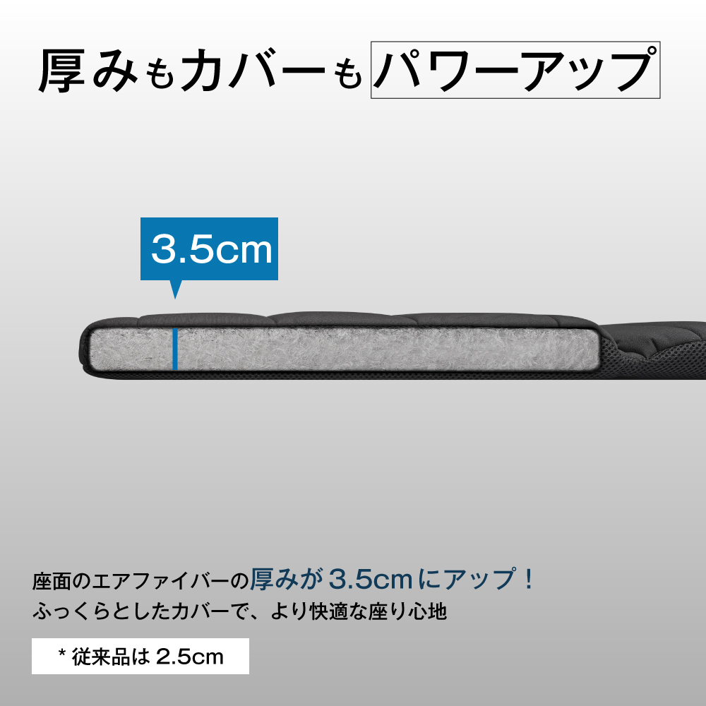 エアウィーヴ 座クッション (カラー : ブラック ) ギフトBOX仕様 クッション 洗える_イメージ4