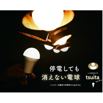 【ふるさと納税】【ふるさと納税】停電しても消えない電球「いつでもランプtsuita」昼白色/電球色　1個/2個【配送不可地域：沖縄県】【G1494799】