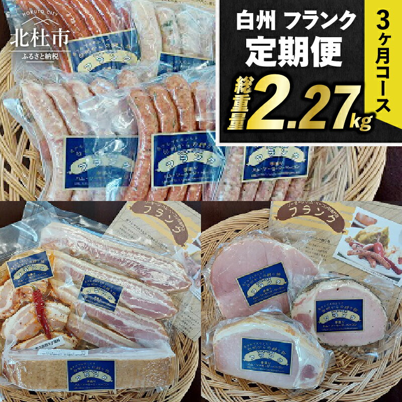 【ふるさと納税】 定期便 ウインナー ソーセージ ハム ベーコン 詰合せ セット バーベキュー キャンプ パーティー 手作り フランク 食べ比べ オールポーク チョリソー ジャーマン ベーコンステーキ ボンレスハム 豚肉100％ 天然腸 山梨県 白州 北杜市 送料無料