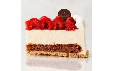 洋菓子店カサミンゴーの高級洋菓子シュス木苺レアチーズケーキ20cm 
