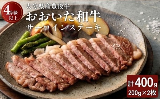 大分県産 豊後牛 サーロインステーキ 200g×2枚 計400g おおいた和牛（4等級以上）