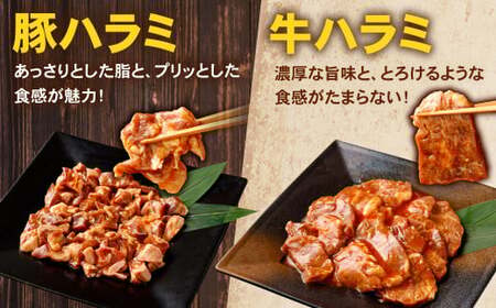 お試し！バラエティパック （ 牛ハラミ ・ 豚ハラミ ・ タレ漬け牛カルビ ・ タレ漬け牛ホルモン ） 各約250g×1パック 計約1.0kg ハラミ カルビ 牛カルビ ホルモン 牛ホルモン タレ漬け