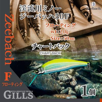 ふるさと納税 大館市 渓流用ミノーZeebach50Fチャートバック