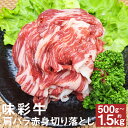 【ふるさと納税】味彩牛 肩バラ赤身切り落とし 約500g/約1.5kg 選べる内容量 1パック約500g 肩 バラ 赤身 切り落とし 牛肉 お肉 熊本県産 九州産 国産 冷凍 送料無料