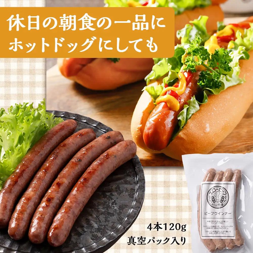 スロービーフ ビーフウインナー×3袋【杉山牧場】