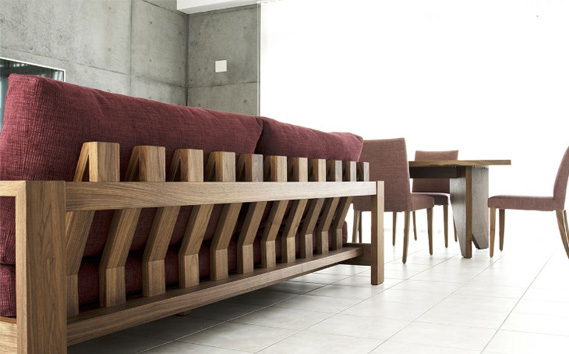 No.823-10 （ウォールナット）AUTHENTICITY SOFA B II GR（グレー）