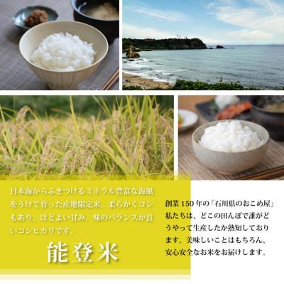 ふるさと納税 野々市市 【もっちり食感と甘みで笑顔広がる】石川県産コシヒカリ「能登米」令和7年産 精米2kg |  | 01