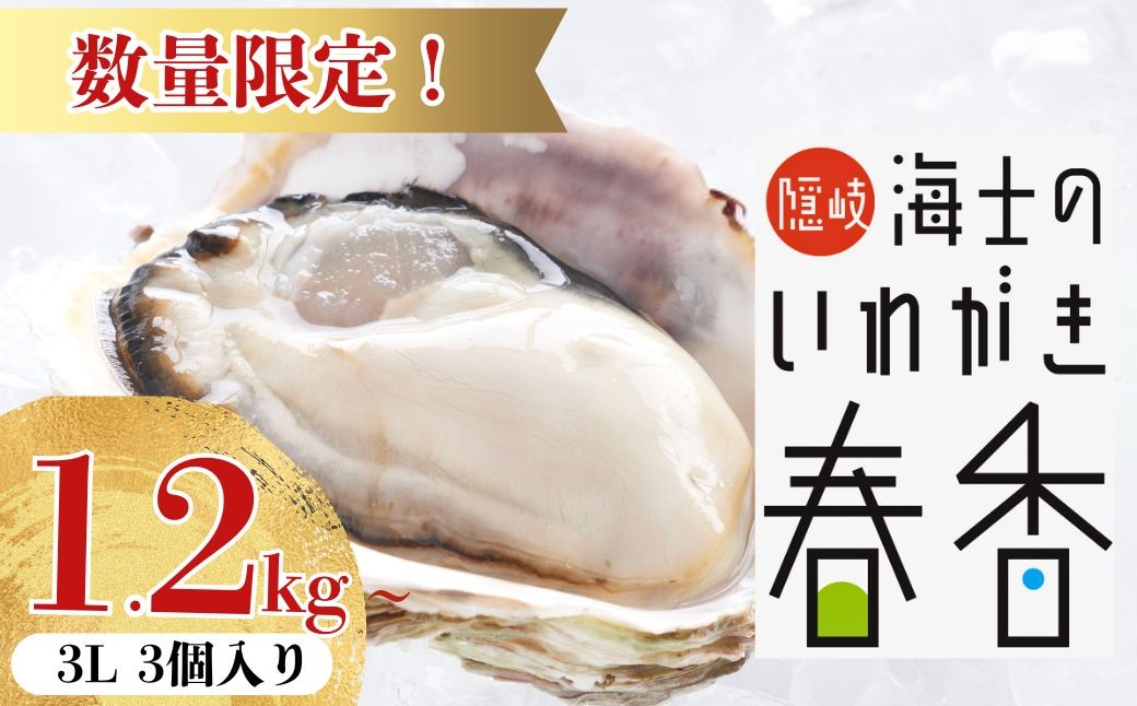 
                  4-5月限定【真牡蠣より肉厚！】いわがき春香 3Lサイズ 3個｜一期一会の贅沢サイズ 極上岩牡蠣（生食可）
                