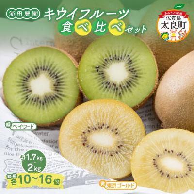 ふるさと納税 太良町 体が喜ぶ☆キウイフルーツ 食べ比べセット各10〜16個(重量:1.7kg〜2kg)　N215