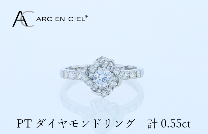 
            ARC-EN-CIEL プラチナ ダイヤリング 計0.55ct【鑑別書付き ジュエリー プレゼント ギフト ファッション アクセサリー 贈り物 贈答 お祝い 記念日】
          