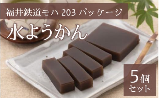 水ようかん(福井鉄道モハ203パッケージ)　5個セット [A-062009]