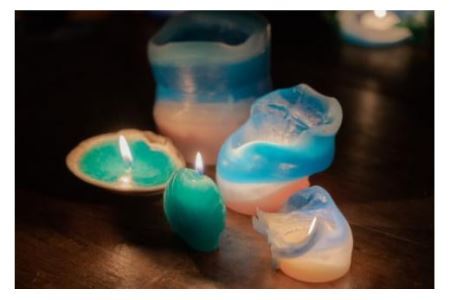 気仙沼の海をイメージしたキャンドル KOIZUMI Shell Candle 1個 