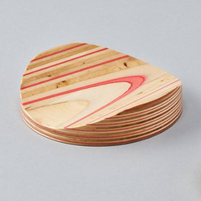 ふるさと納税 芦別市 PLYWOOD laboratory　Paper-Wood トレイ「mokume」(レッド) | 