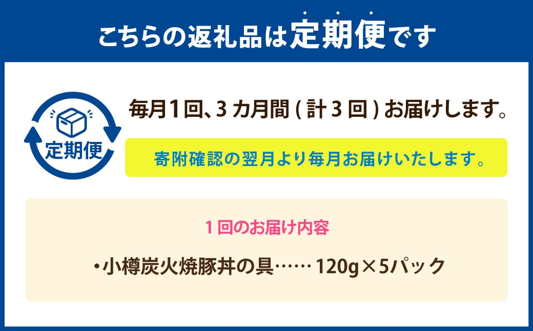 小樽炭火焼豚丼の具