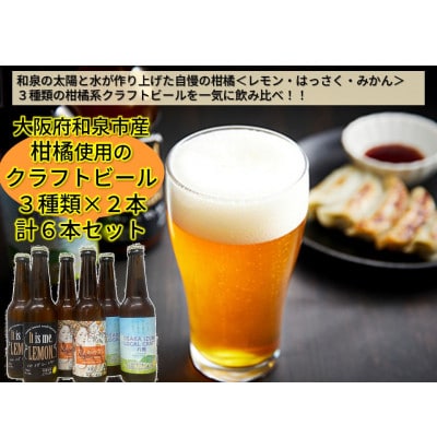 大阪府和泉市産かんきつ(レモン・はっさく・みかん)を使用したクラフトビール 330ml 6本セット【配送不可地域：離島】【1682679】