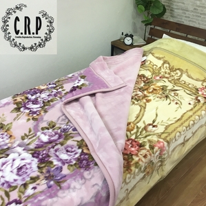 マイヤー毛布 シングル ピンク C.R.P加工毛布 1枚 (合わせ毛布) 22302PI｜毛布の町 泉大津 国産 サイズ・色 家庭洗濯可 [5005]