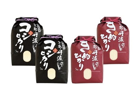 【京丹波の米】 京丹波こしひかり きぬひかり 食べ比べセット 20kg 令和8年産   [033MB003]