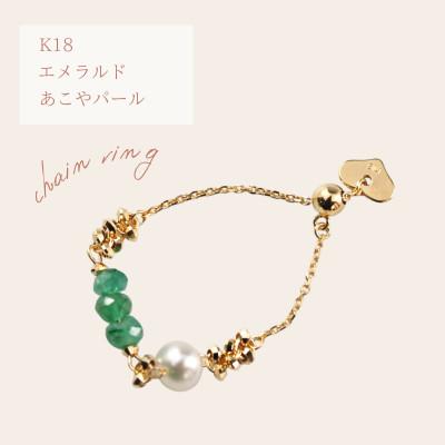 ふるさと納税 山梨県 【山梨県】【ジュエリー】K18 moss/モス チェーンリング