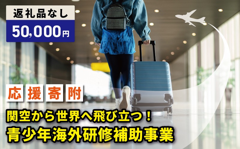 ON0034 【返礼品なし】関空から世界へ飛び立つ！青少年海外研修補助応援寄附（大阪府泉佐野市）