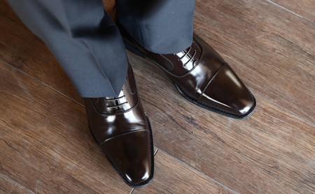 本革 ビジネスシューズ 革靴 紳士靴 6cmアップ シークレットシューズ No.1301 ダークブラウン 24.5cm