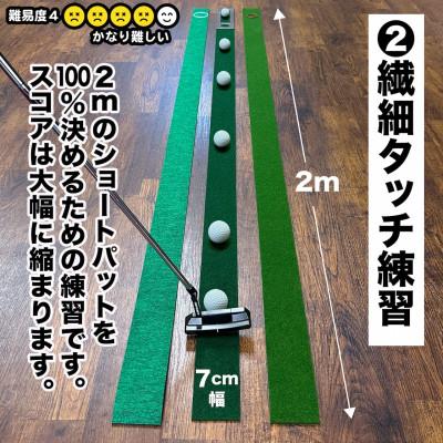 ふるさと納税 高知市 ゴルフ タッチがわかるパット練習レール3枚組 (標準 高速 最高速) パターマット工房【AG052】 |  | 02
