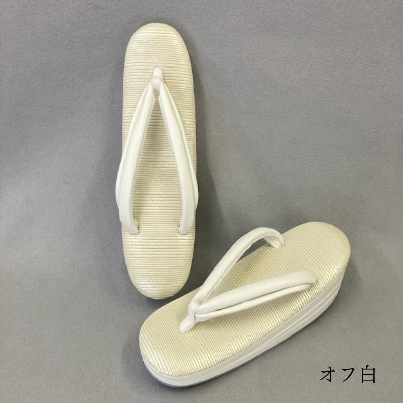 [シコロ織] 高級和装ぞうり (カラー：オフ白、サイズ：M) オフ白 M